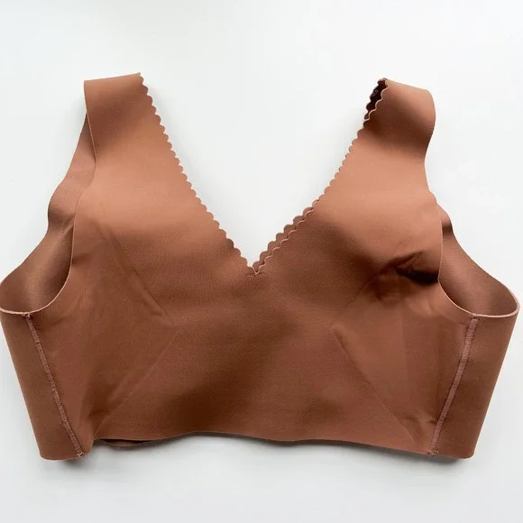 Evelyn & Bobbie The Evelyn Bra Medium Brown Seamless Wireless Stretch - Picture 5 of 7
